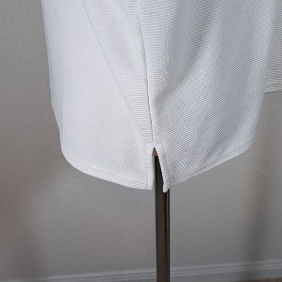 Zenergy by Chico’s Women’s Top Large Off White Mock Turtleneck Cold Shoulder - Picture 7 of 13